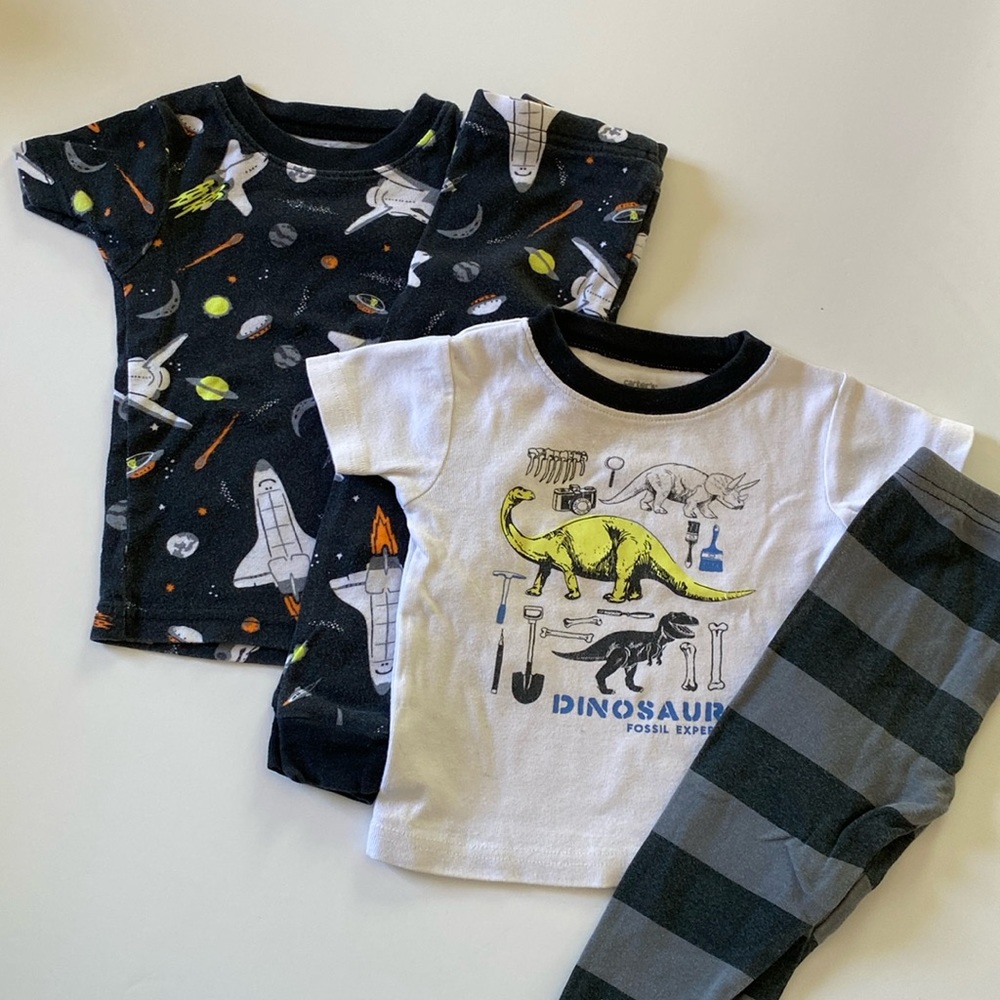Carters 12m Long Sleeve/Pants Pajama Bundle